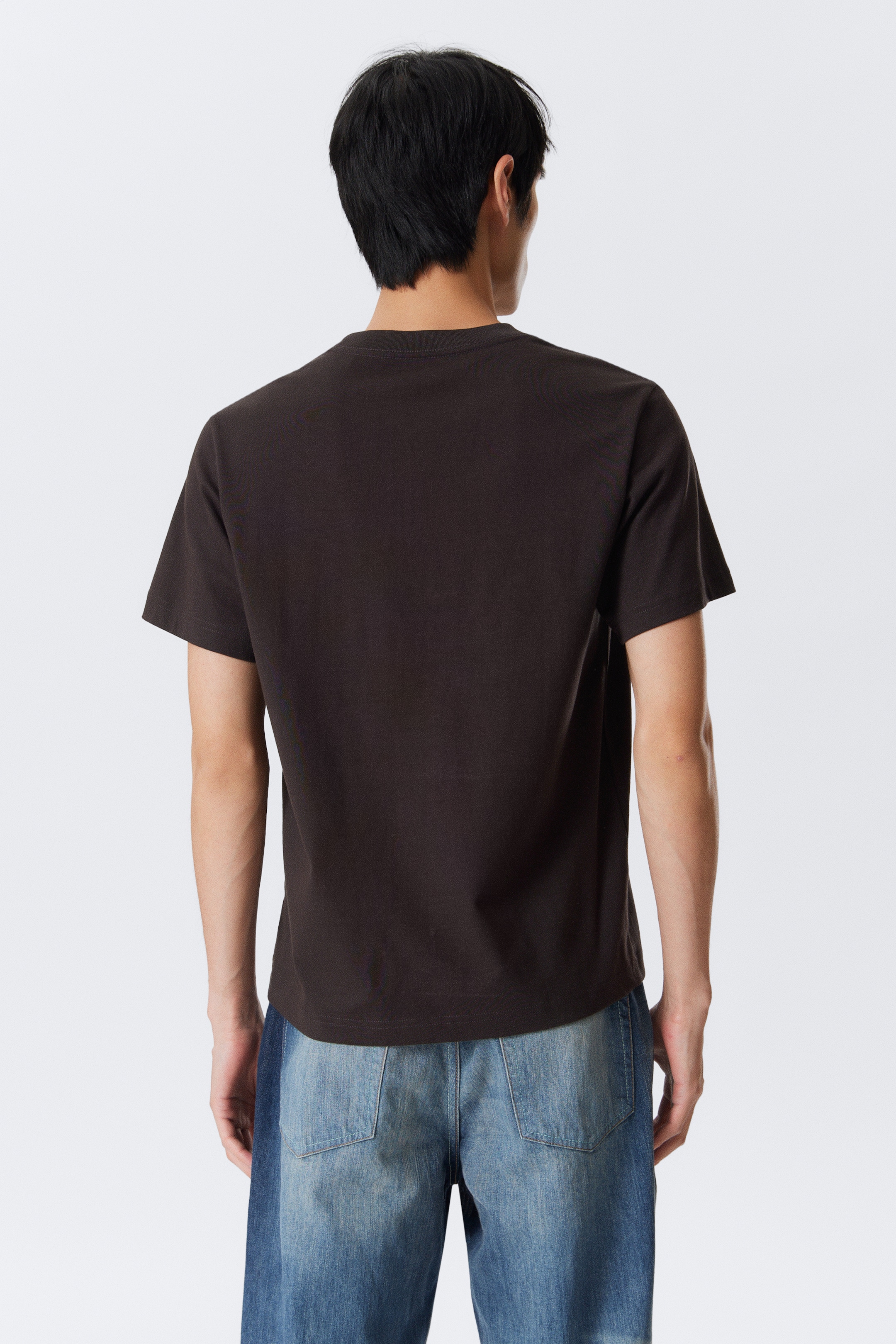 Zobraziť väčší obrázok: Short Boxy Heavyweight T-shirt - Tmavohnedá - MUŽI | H&M SK 3