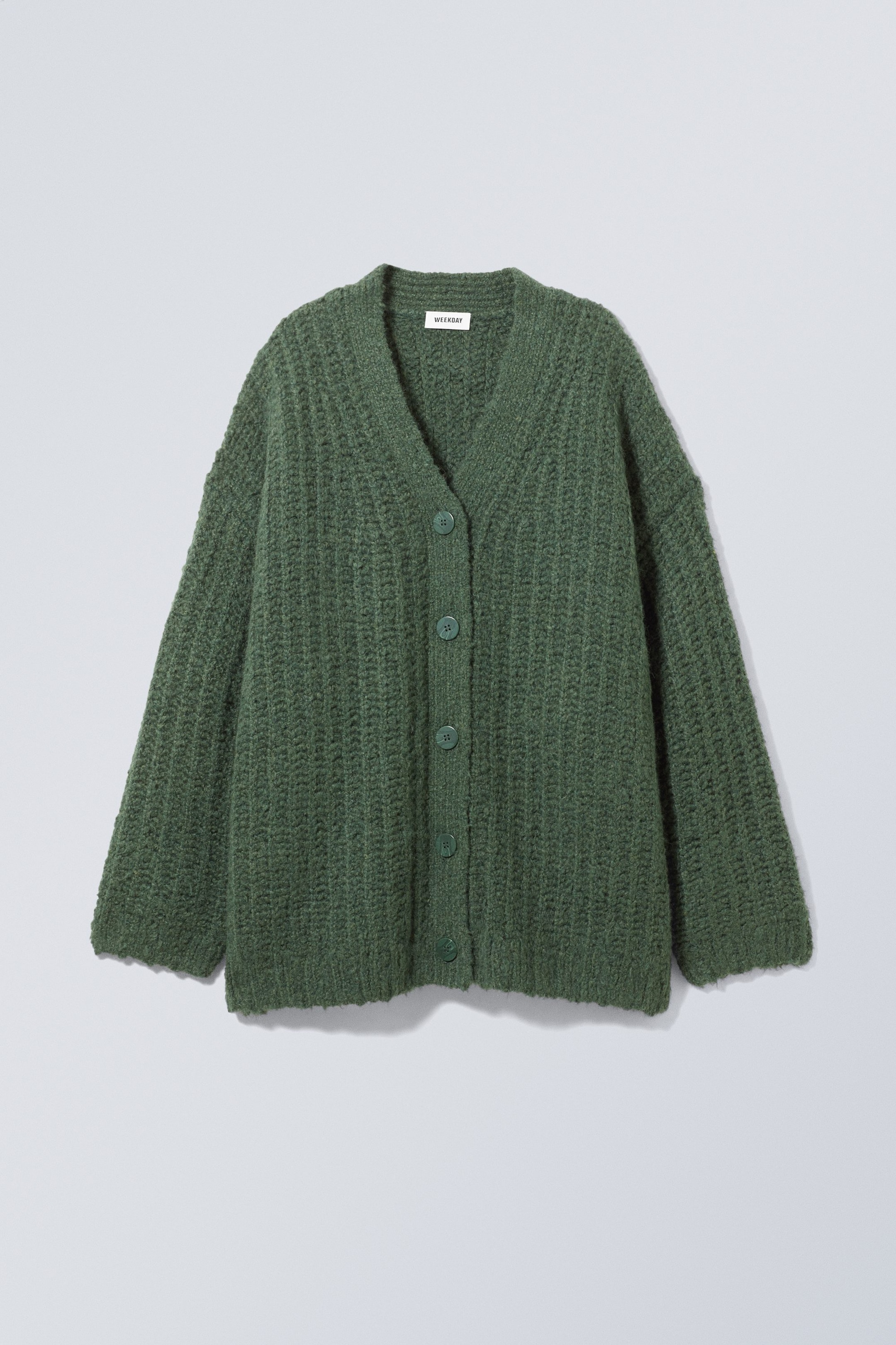 Dark Green - Leyla Oversized Cardigan - 0