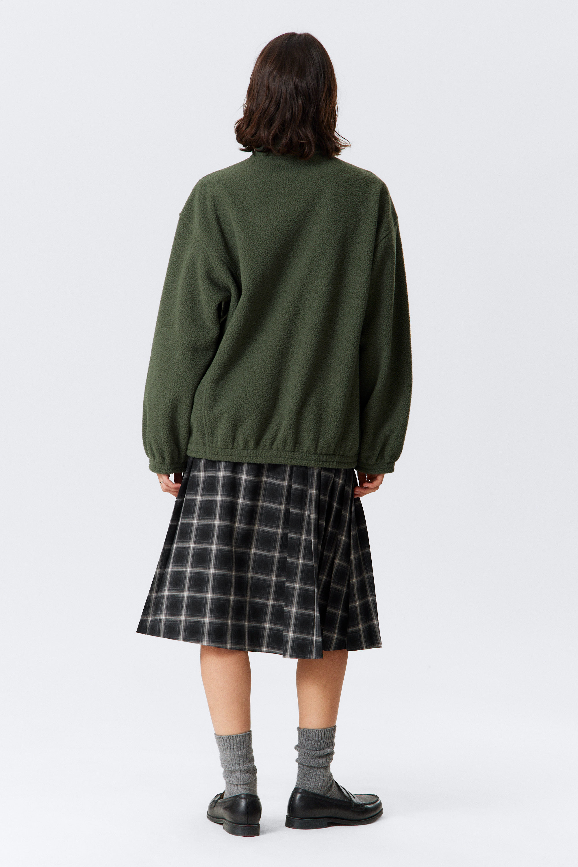 Dark Green - Fleece Zip Jacket - 2