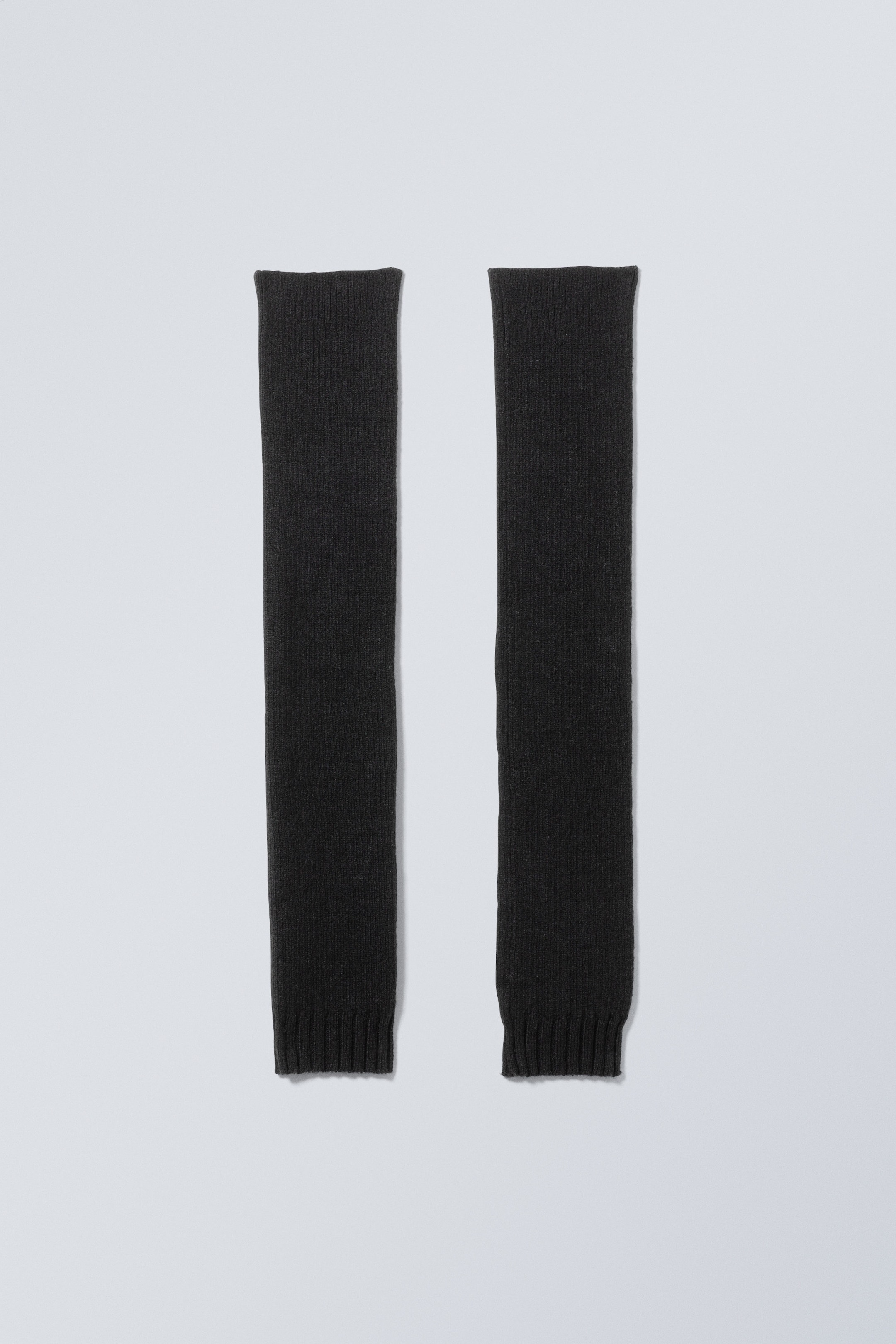 Black - Rib Knit Leg Warmers - 0