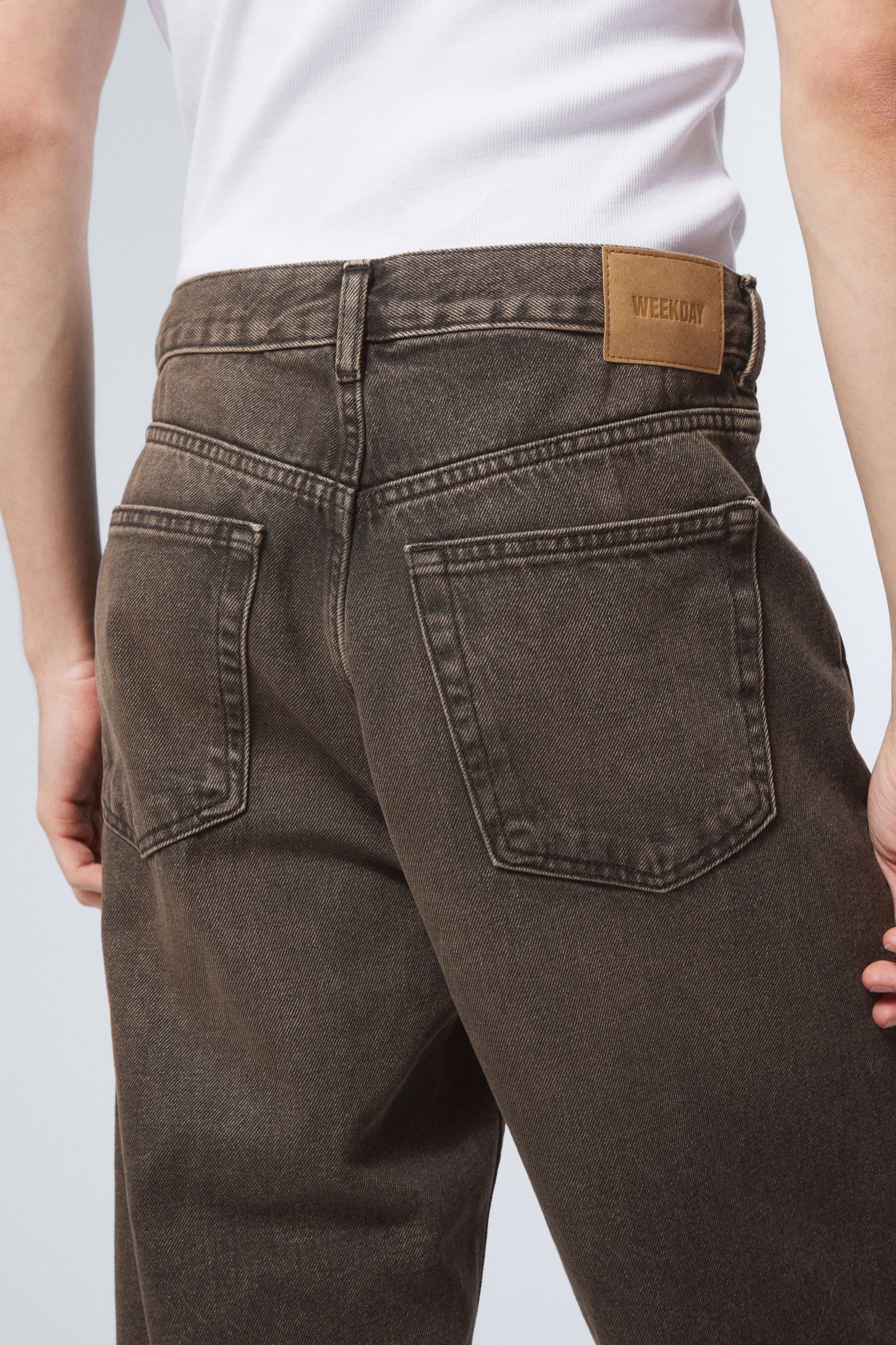 Bruin met wassing - Galaxy Loose Straight Leg Jeans - 10