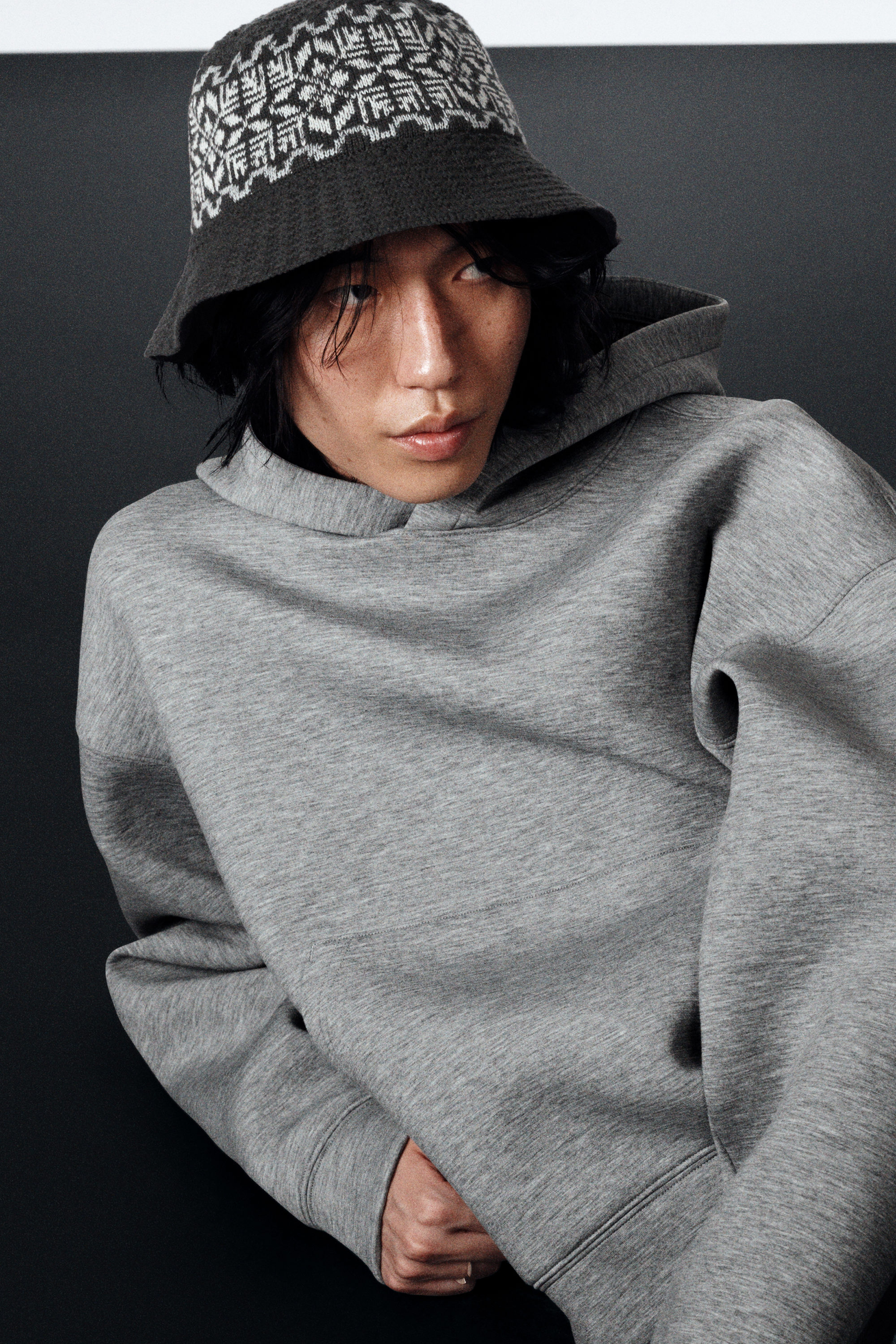 Grey Melange - Simon Scuba Hoodie - 2