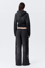 Studded Black - Mid-Rise Baggy Studded Graphic Sweatpants - 4
