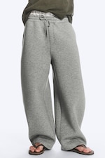 Gråmelerad - Cody scuba-sweatpants - 1