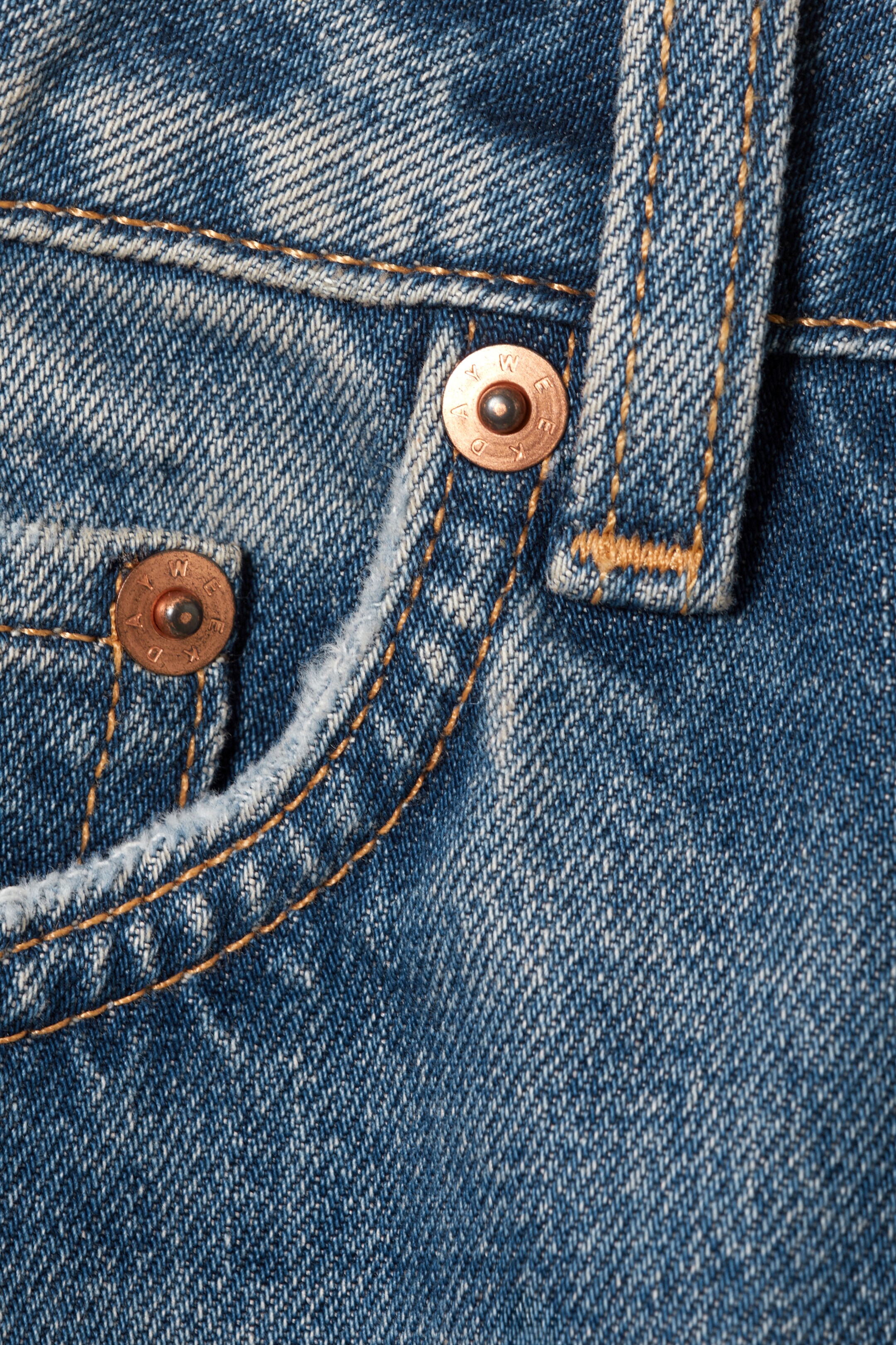 Προβολή μεγαλύτερης εικόνας: Halo Curve High Waisted Regular Wide Leg Jeans - Iron Blue - Medium Blue - Ladies | H&M GR 7