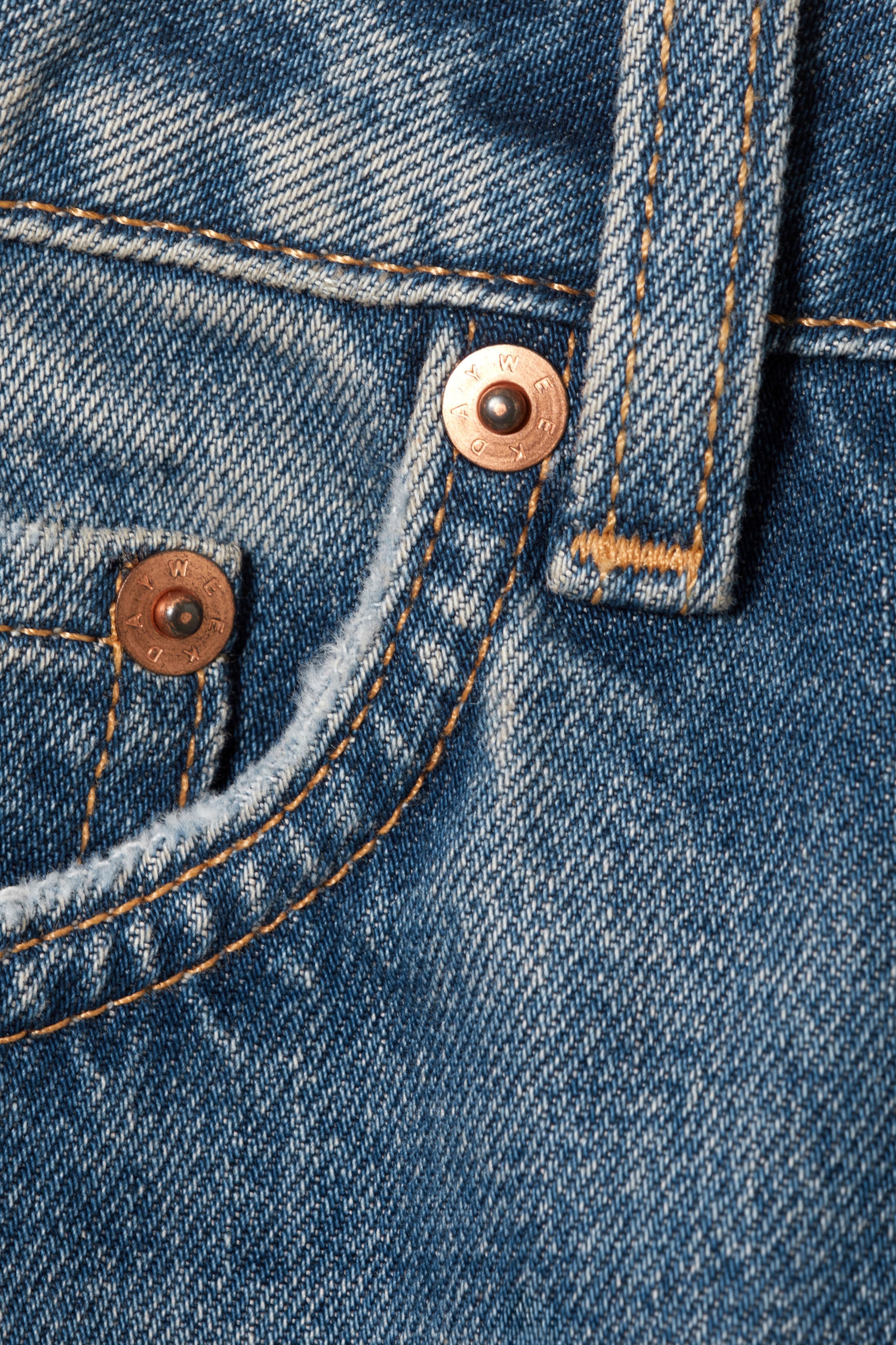 Iron Blue - Middelblauw - Halo Curve High Waisted Regular Wide Leg Jeans - 7