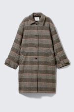 Dusty Mole Check - Knee-Length Single-Breasted Coat - 4