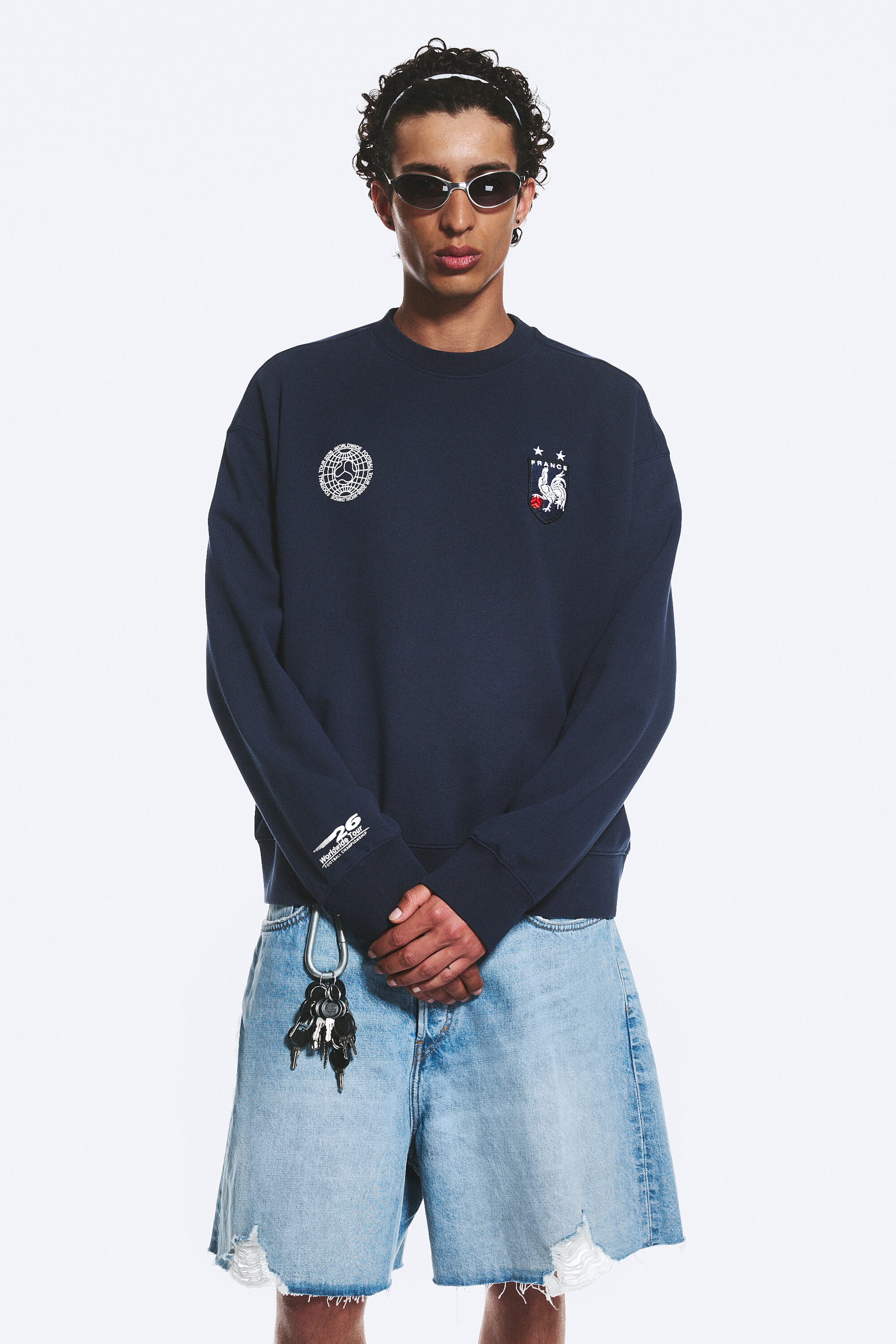Dark Blue - TOFFS Boxy Football Sweatshirt - 2