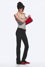 Black Top Rinse - Booty Bei Low Waist Skinny Bootcut Jeans - 2