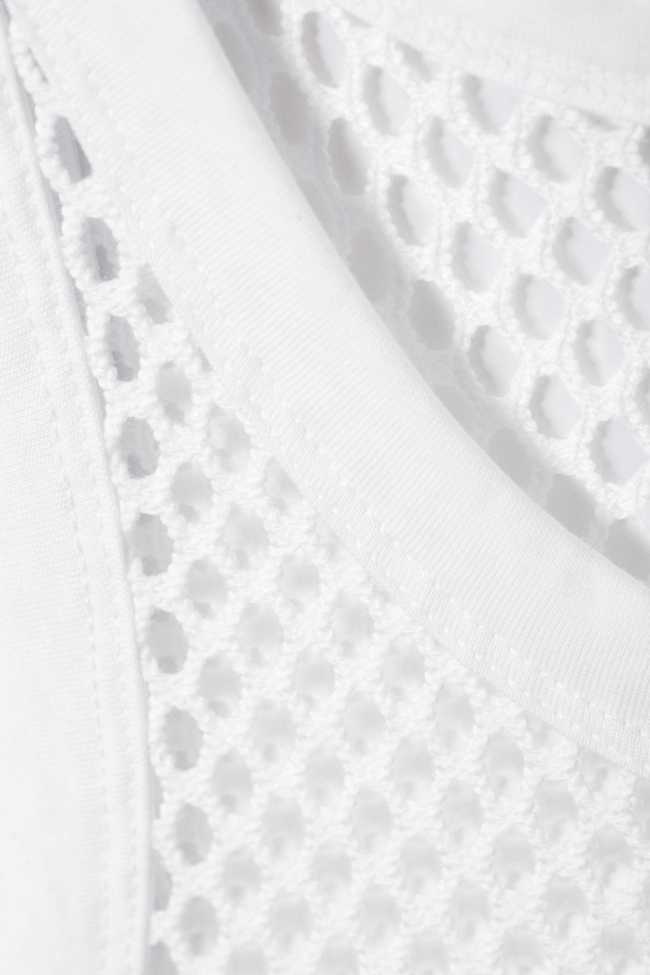 White - Mesh Tank Top - 1