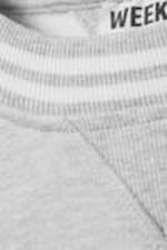 Grau meliert - Cropped Sweatshirt aus Baumwoll-Fleece - 4