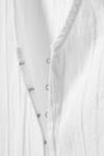 White - Crinkled Long-Sleeved Mini Dress - 4