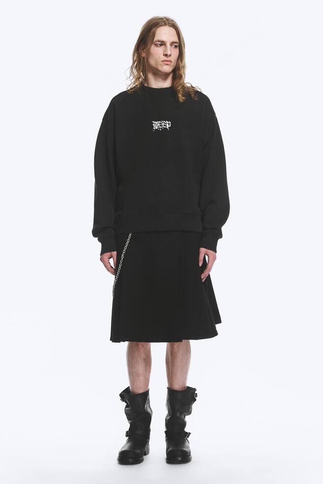 Yungblud - Bedrucktes Oversize-Sweatshirt - Off-black - 2