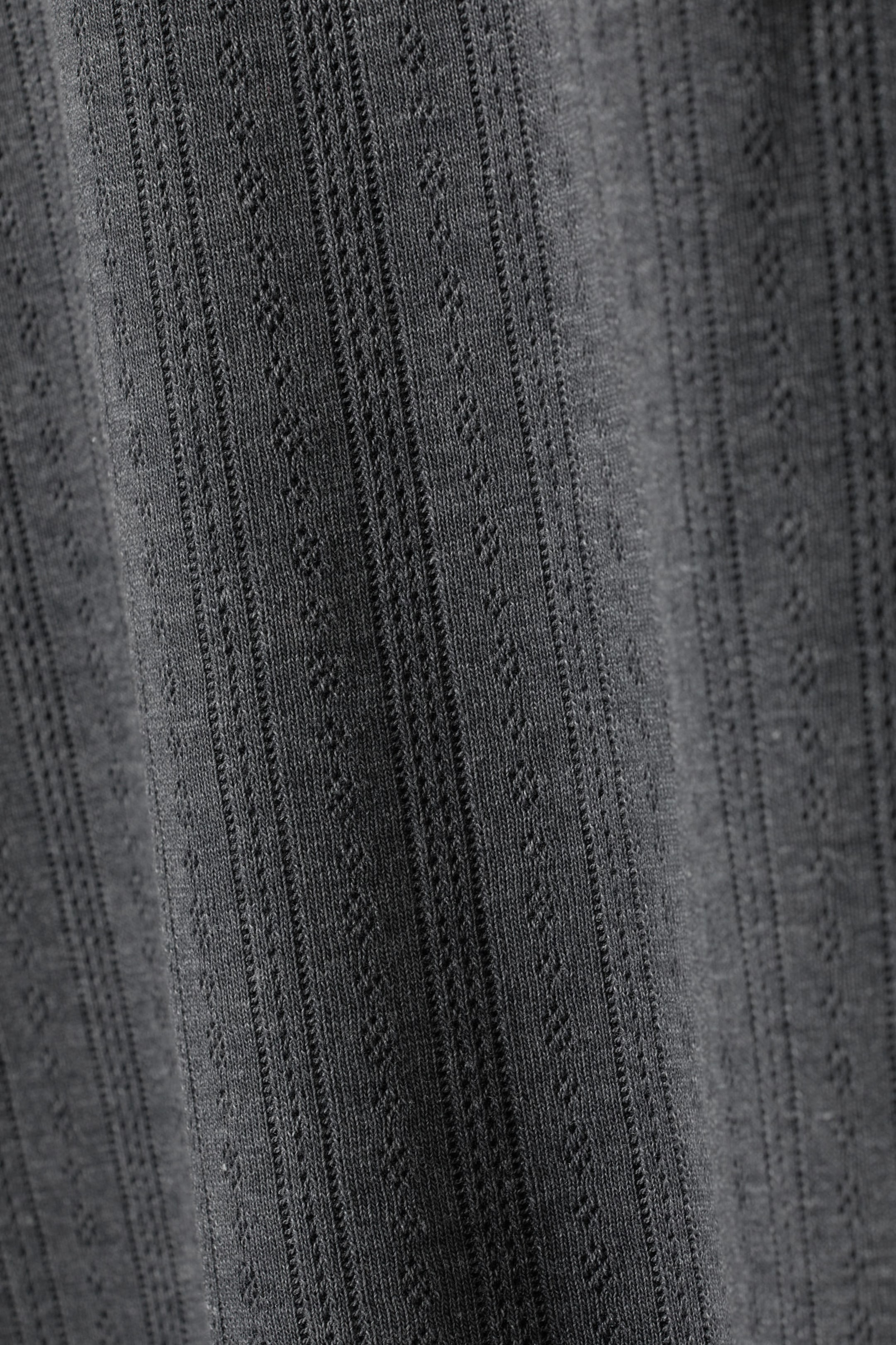 Black - Pointelle Knee Skirt - 2