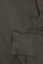 Washed Dark Grey - Loose Low Rise Cargo Shorts - 6