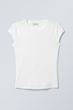 White - Slim Fitted Top - 0