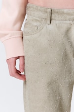 Light Mole - Low Rise Loose Bootcut Trousers - 2