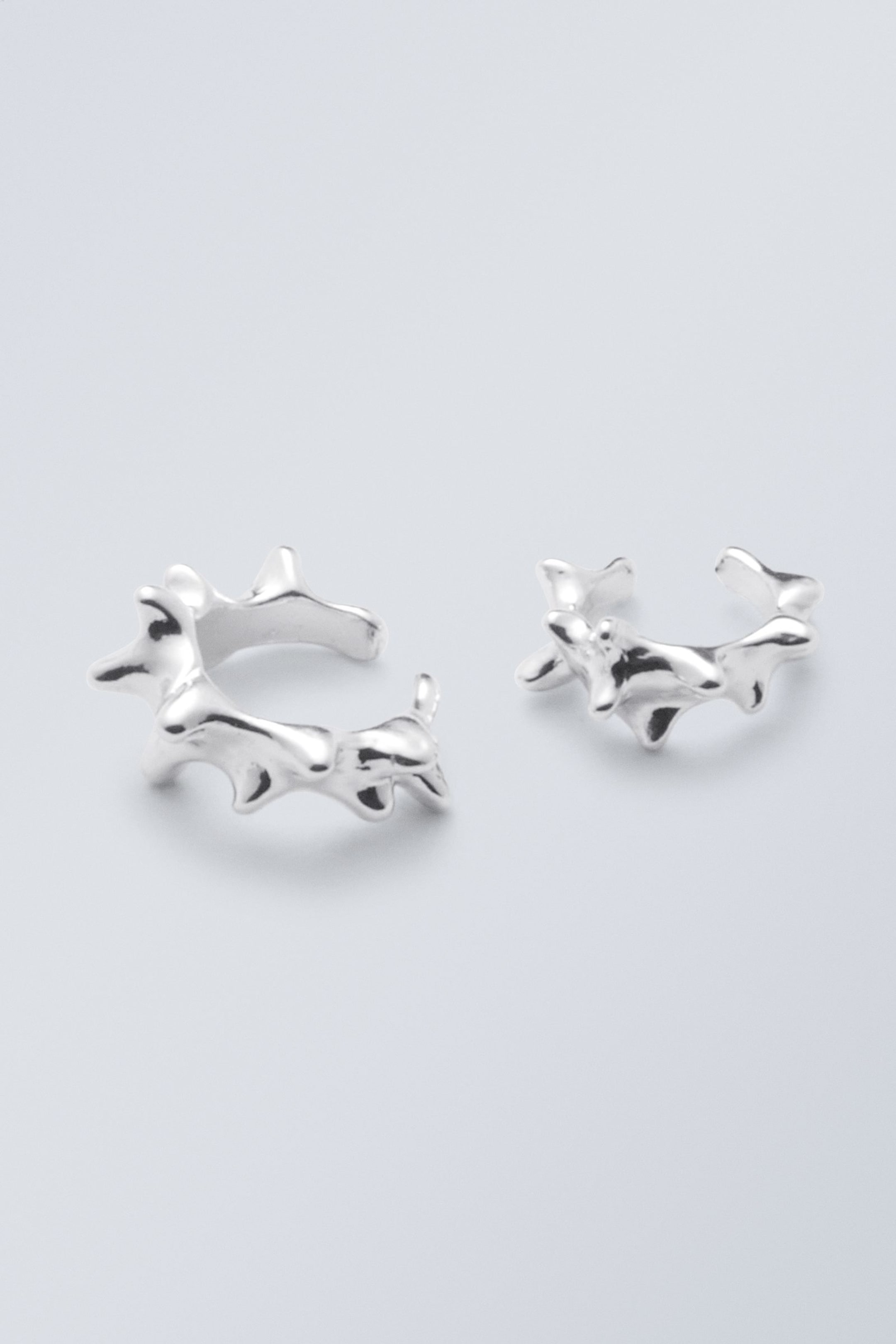 Silver - Spike Earcuffs - 0