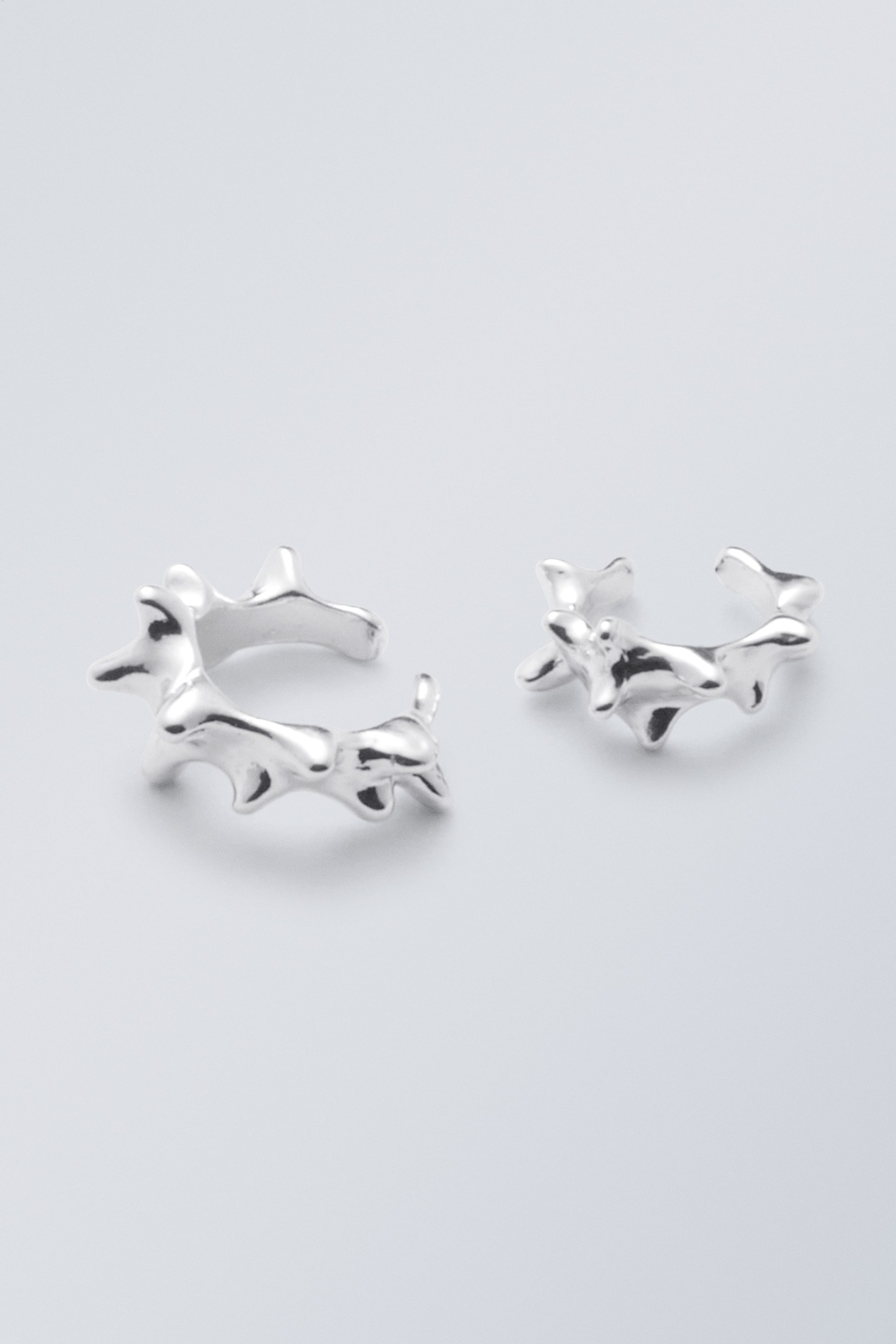 Silver - Spike Earcuffs - 0