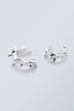Silver - Spike Earcuffs - 0