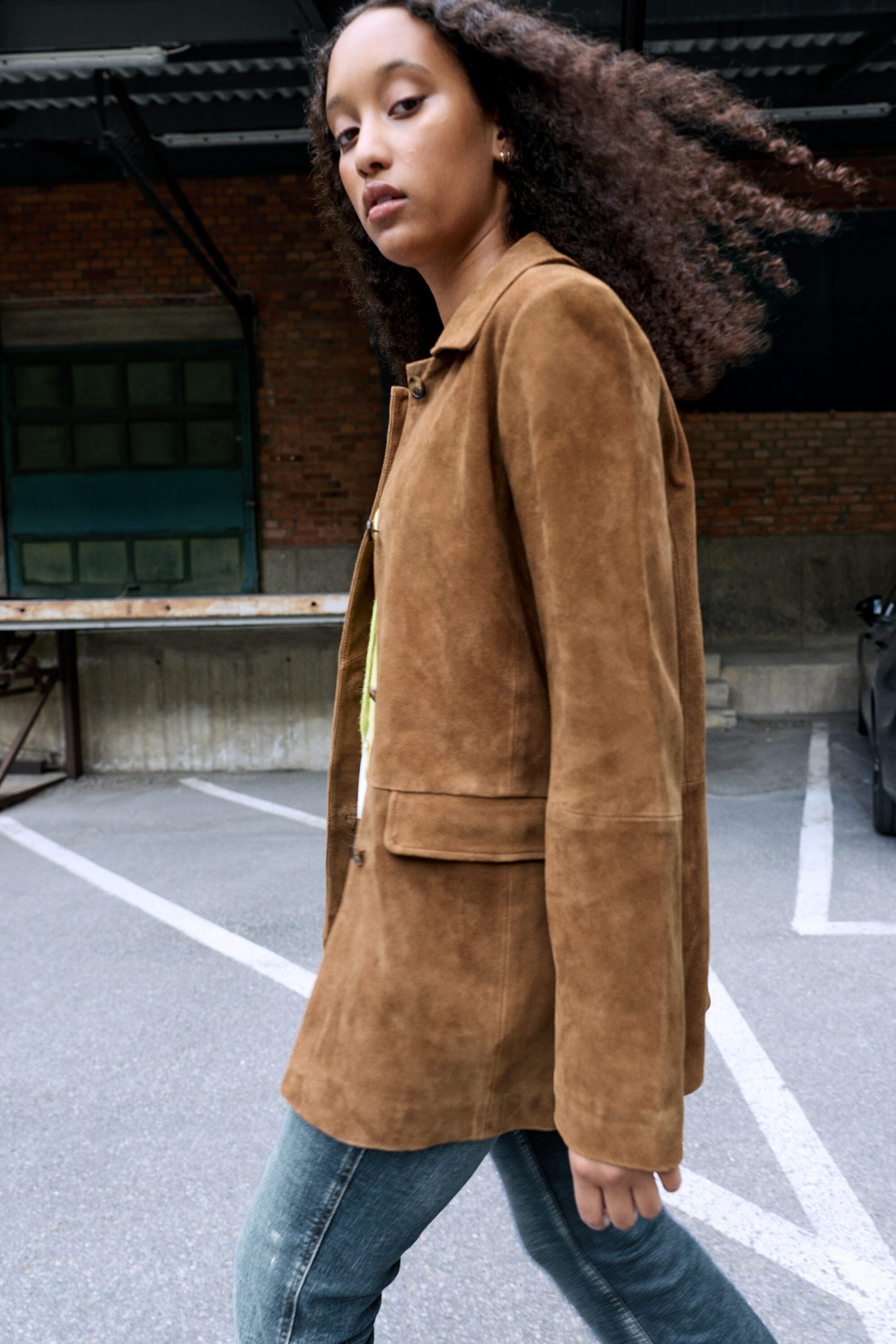 Dusty Brown - Suede Jacket - 2