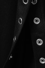 Schwarz - Slim-Fit-Top mit langen Ärmeln und Druckknöpfen - 5