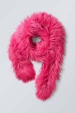 Pink - Cassie Faux Fur Scarf - 0