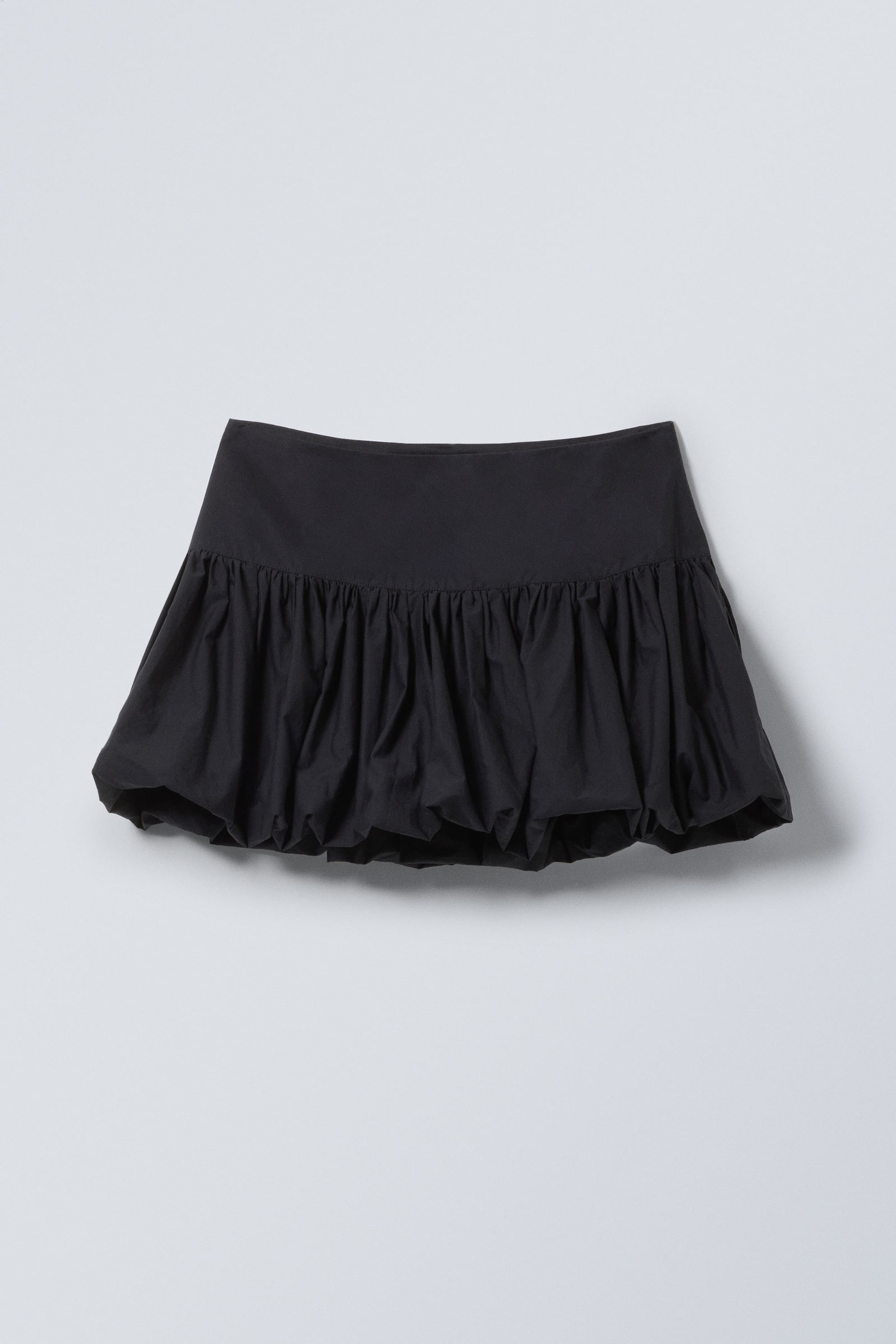 Black - Balloon Mini Skirt - 1