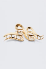 Goldfarben - Wellenförmige Haarklammer - 1