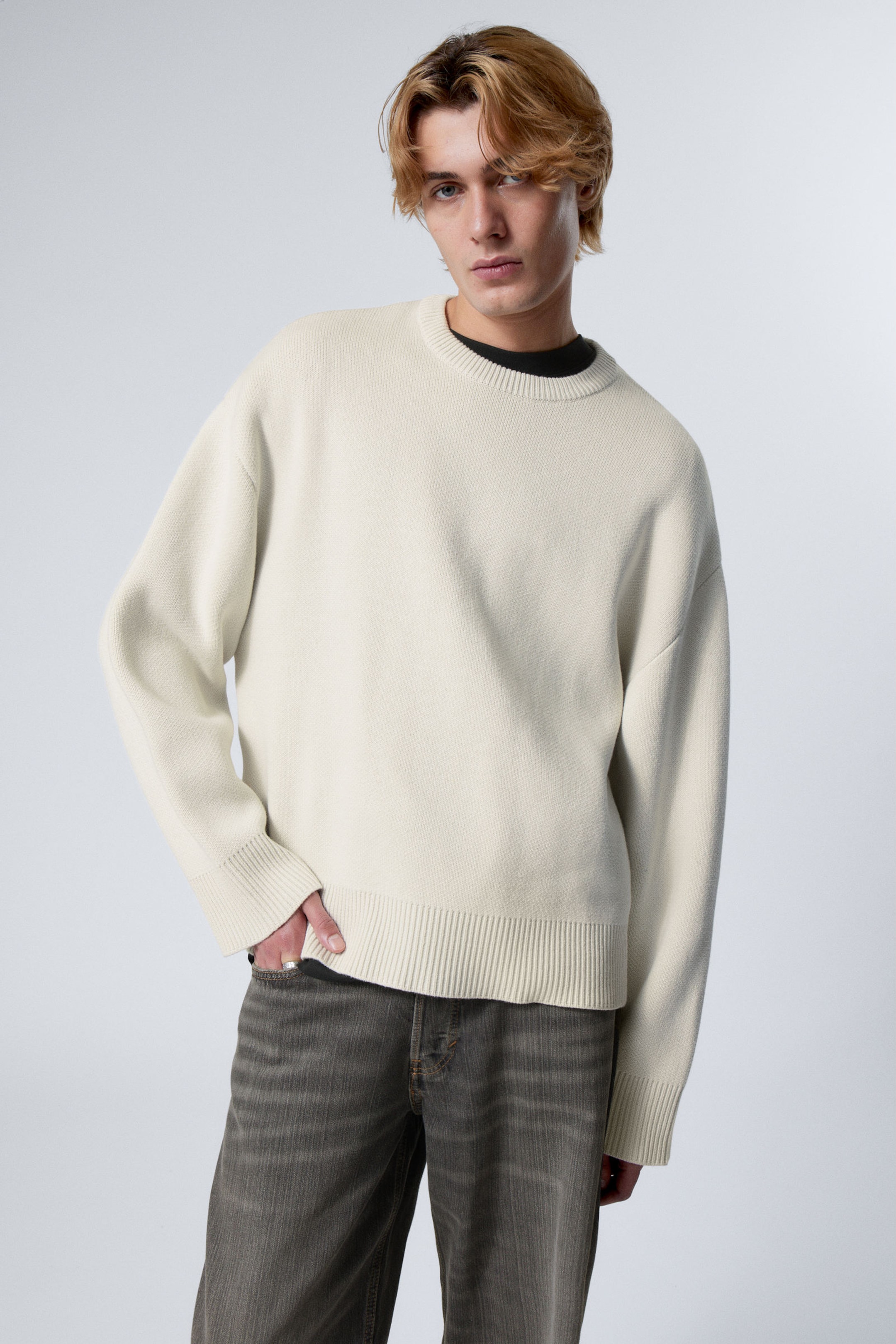 #D3CFC5 - Cypher Oversized Sweater - 1