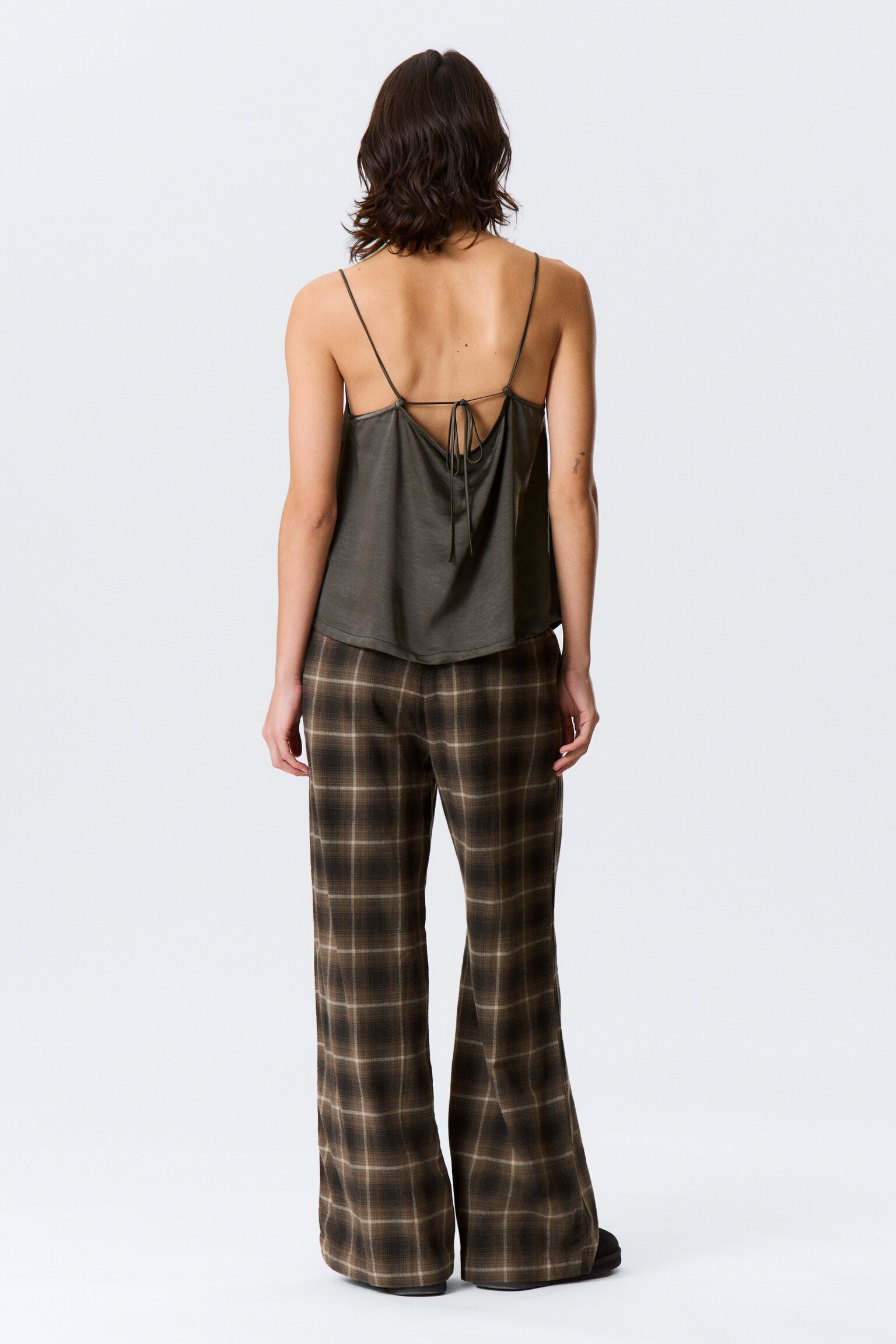 Haut de pyjama en satin délavé - Gris foncé délavé - 9