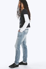 Blue Horses - Medium Blue - Orion rett slim-fit-jeans med mellomhøyt liv - 0
