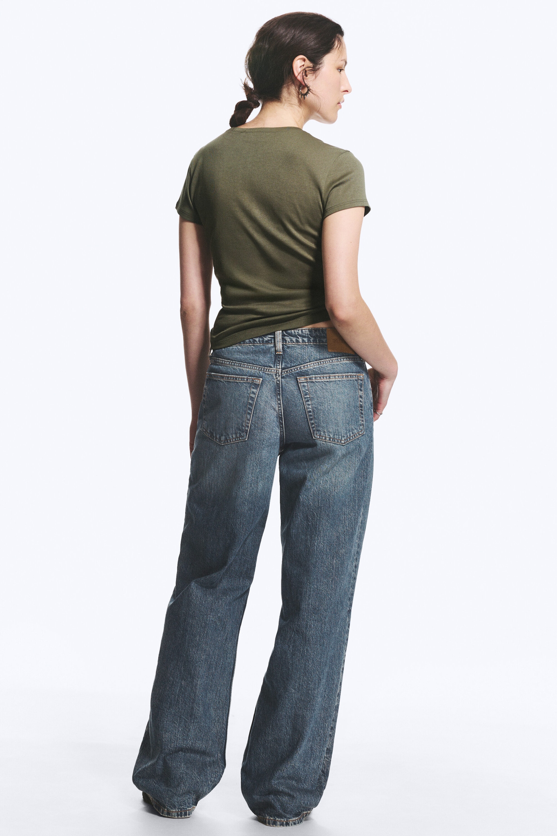 Redondo Blue - Mittelblau - Ample Low Waist Loose Wide Jeans - 3