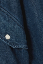 Bleu saphir - Bomber en denim oversize - 1
