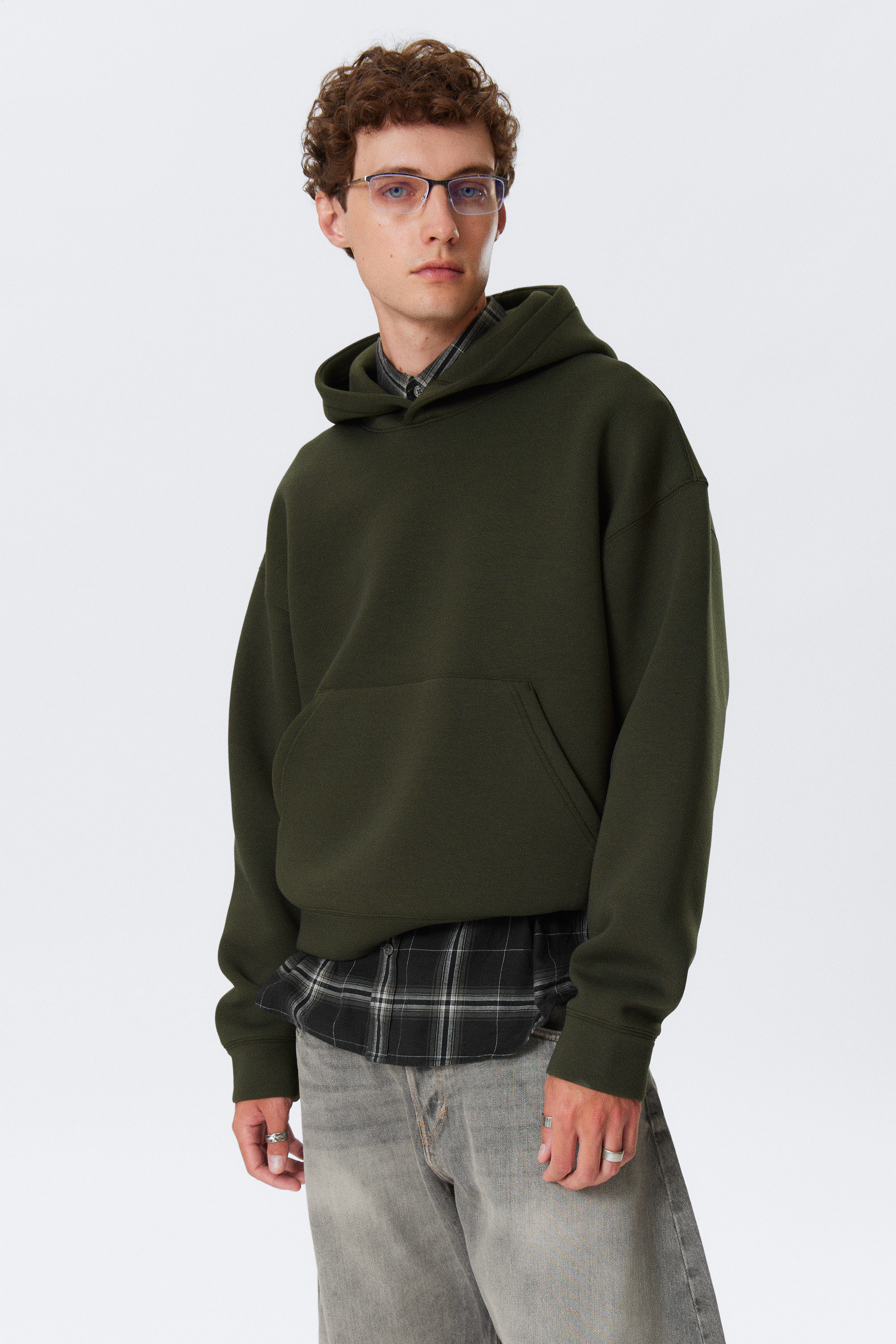 Dark Khaki Green - Simon Scuba Hoodie - 1