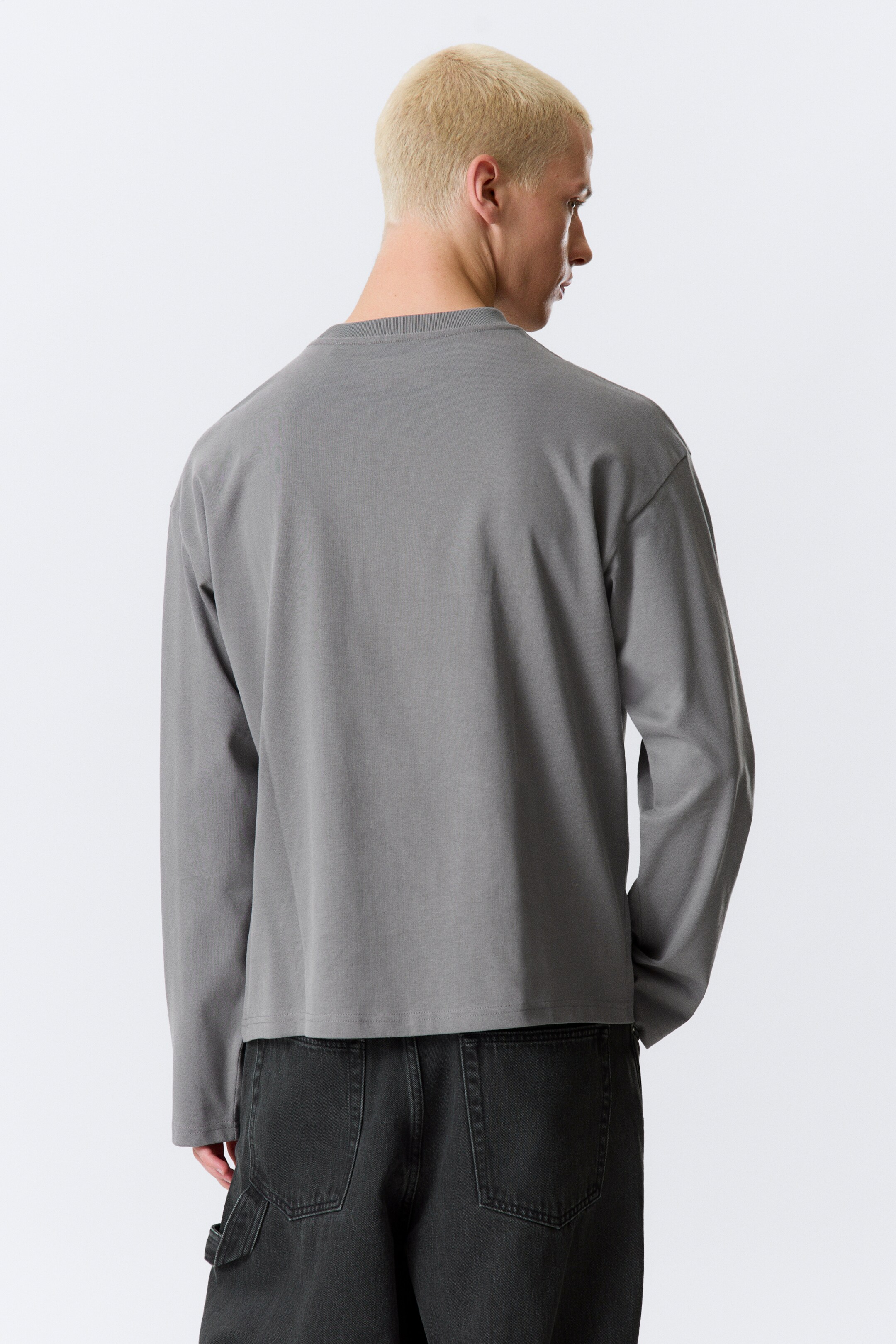 Visualizza immagine più grande: T-shirt Great boxy a maniche lunghe - Grigio polvere - UOMO | H&M IT 3