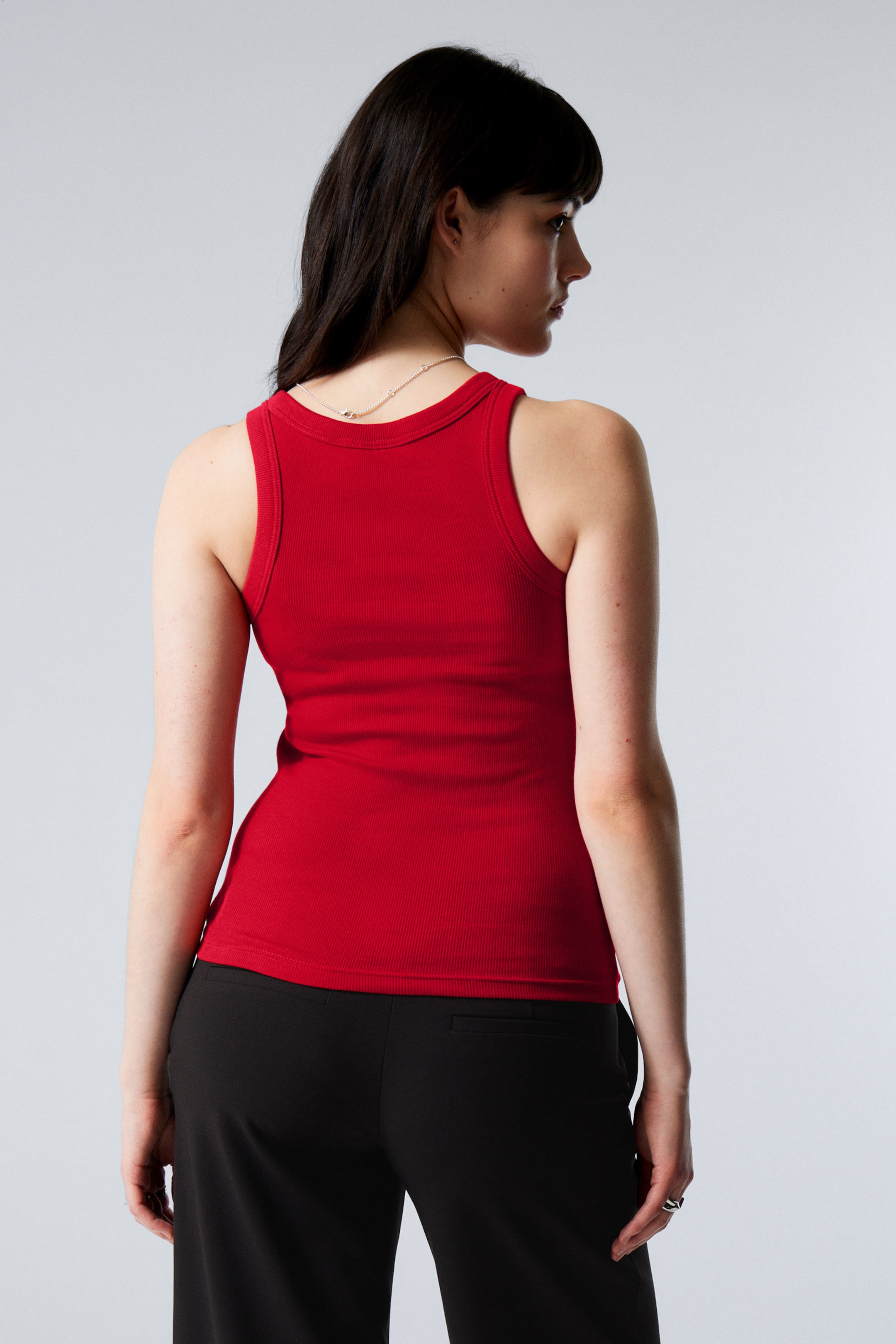 #951F34 - Fitted Rib Tank Top - 2