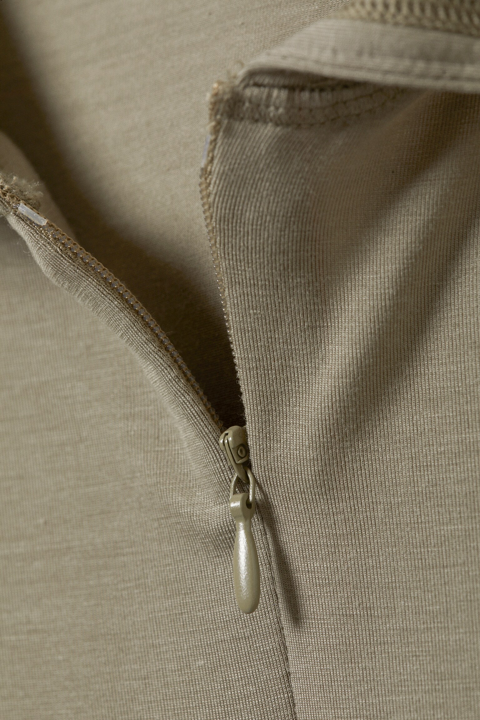 Tight lyocell zip-hoodie - Ljus mullvad - 5