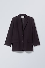 Dark Plum - Erin Oversized Blazer - 0