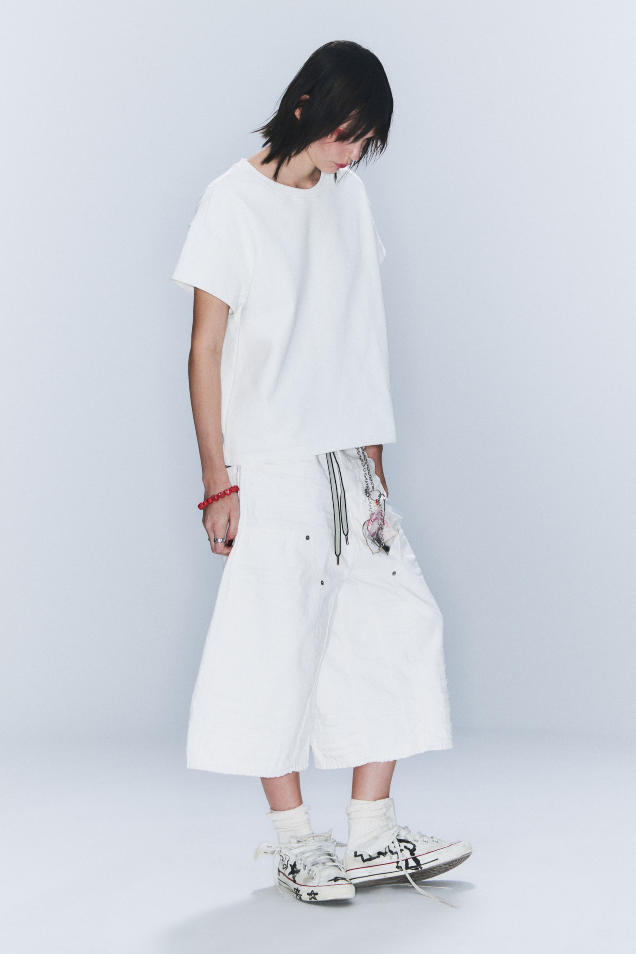 White - CM x LB Dunno White Unisex Carpenter Jorts - 6