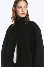 Noir - Veste zippée molletonnée - 1