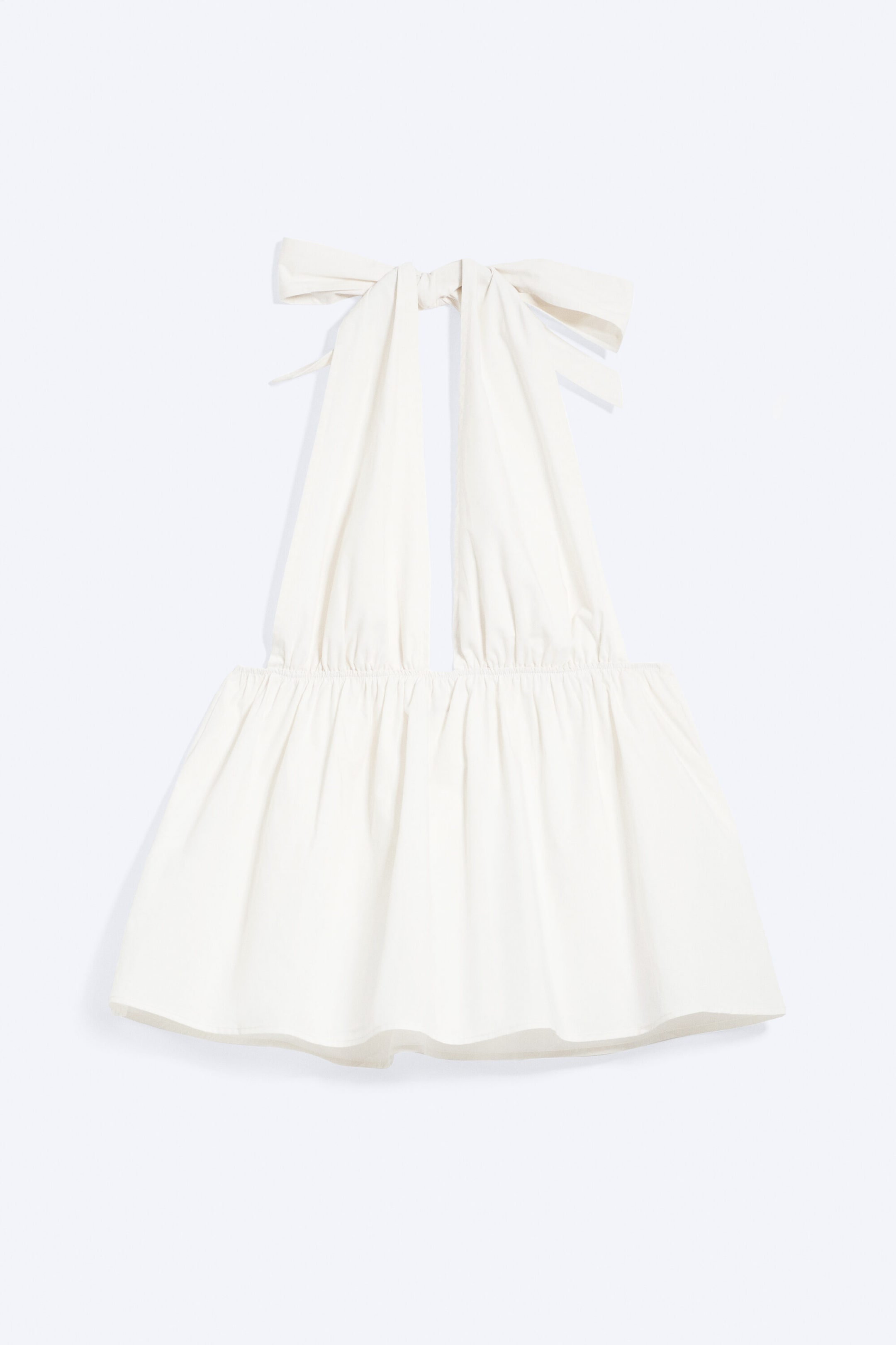 Gebroken wit - Katoenen haltertop - 4