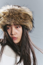Dark Brown - Faux Fur Docker Hat - 0