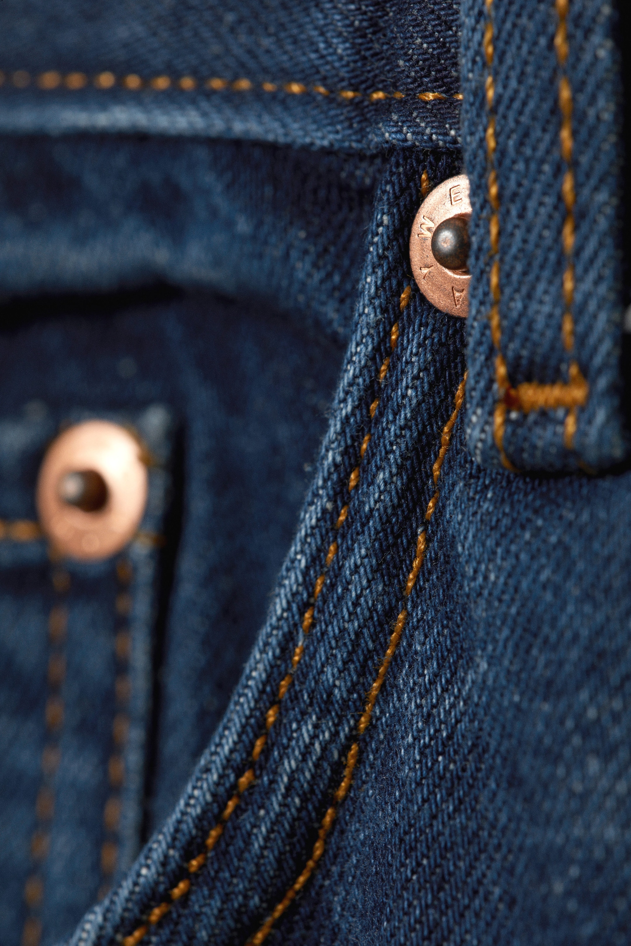 Azurblau - Astro Mid Waist Loose Baggy Unisex Jeans - 1