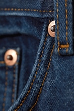 Azurblau - Astro Mid Waist Loose Baggy Unisex Jeans - 1