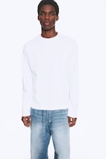 White - Loose Boxy Long-Sleeved T-shirt - 0