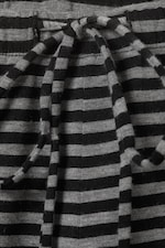 Black & Grey Stripes - Wide-Leg Pull-On Lyocell Trousers - 5