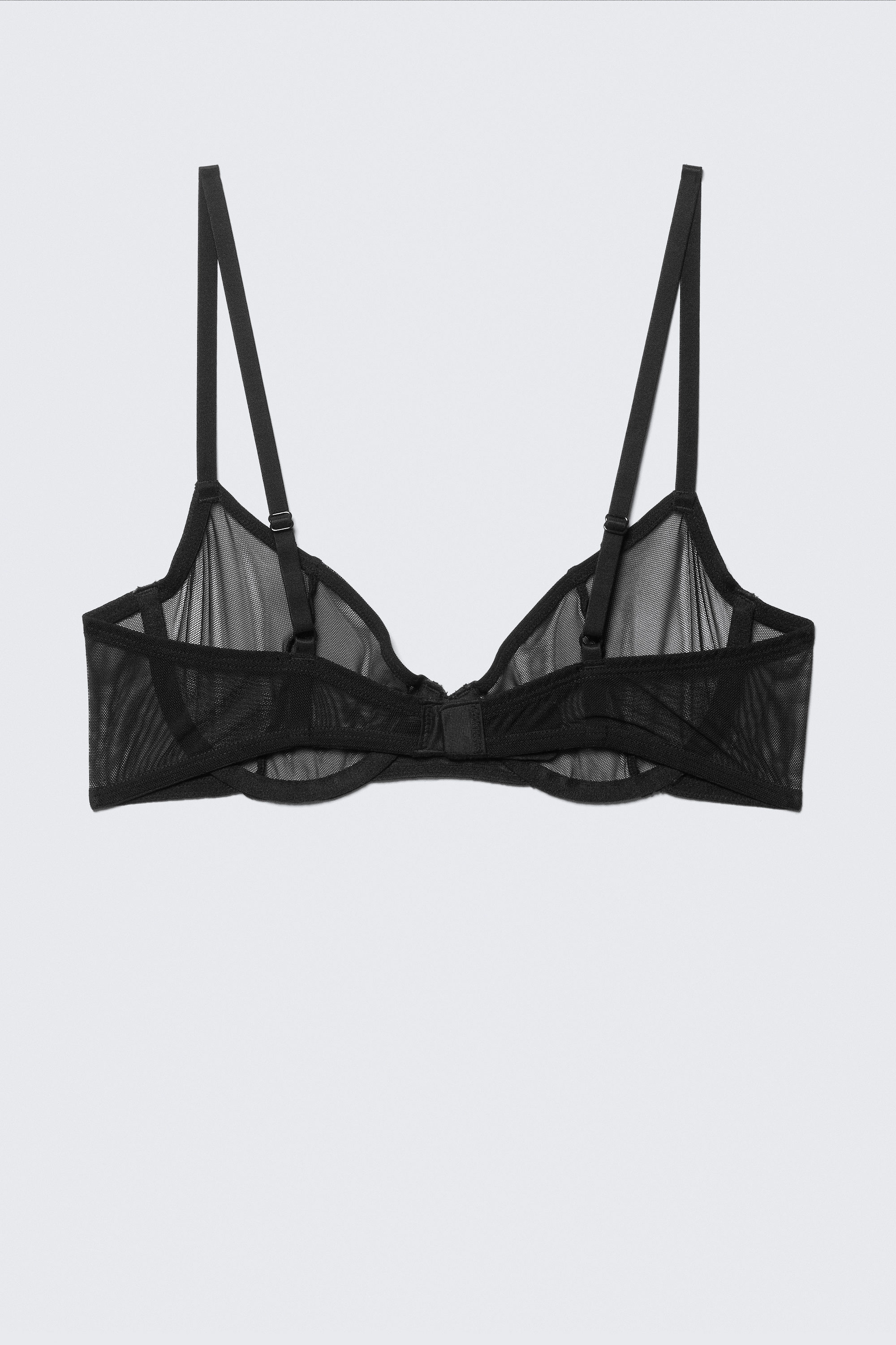 Schwarz - Bügel-BH aus Mesh - 2