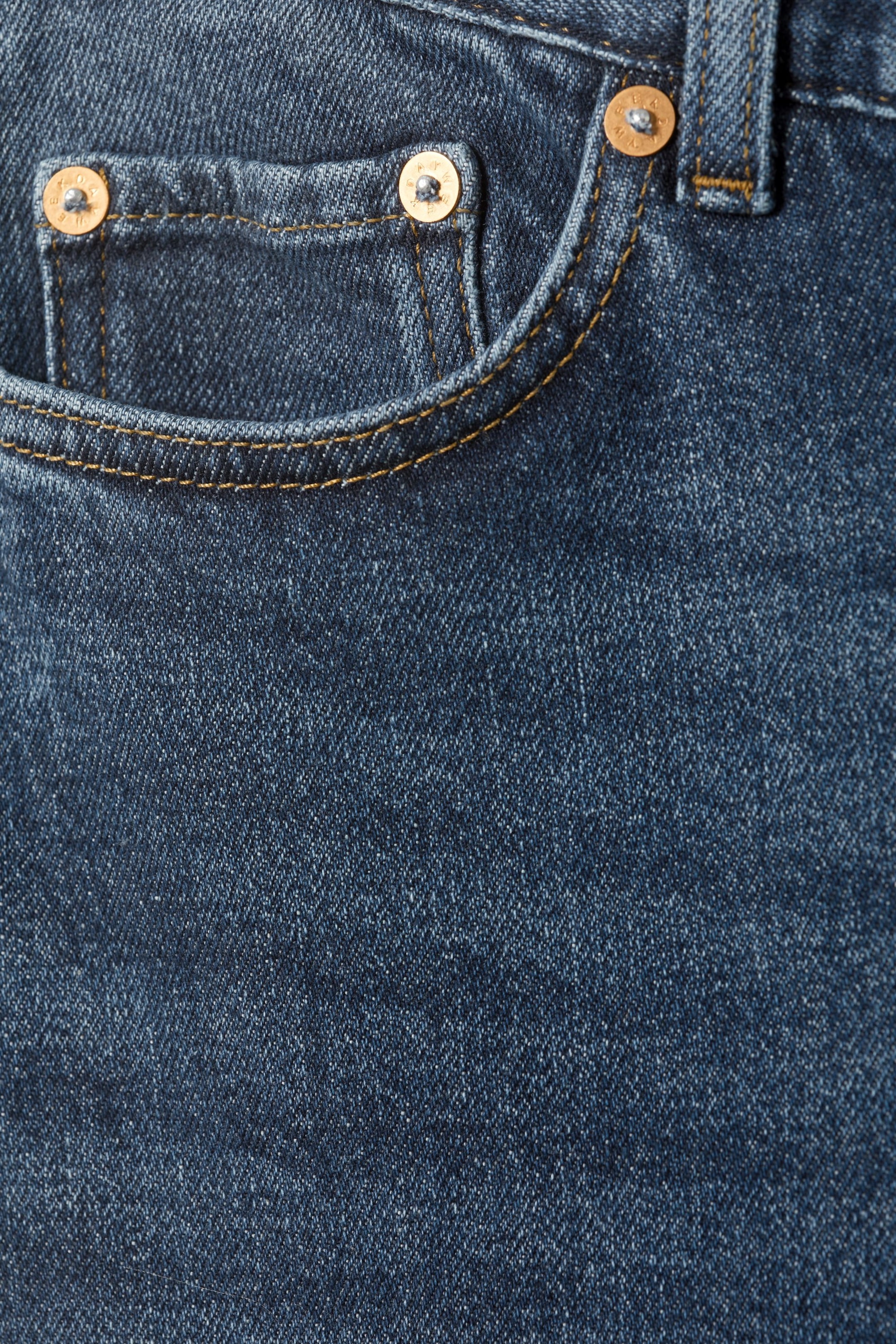 Ozeanblau - Jeans Twig mit mittelhohem Bund und geradem Bein - 1