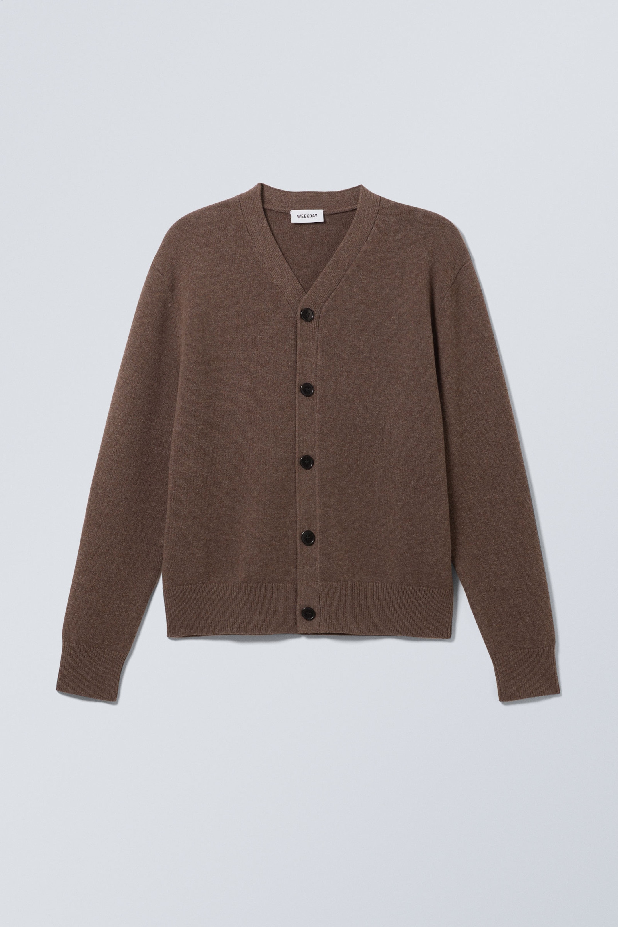 Dark Mole - Knitted Single-Breasted Cardigan - 0